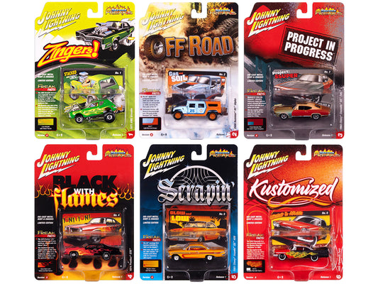 "Street Freaks" 2025 Release 1 Set A of 6 Cars 1/64 Diecast Model Cars by Johnny Lightning