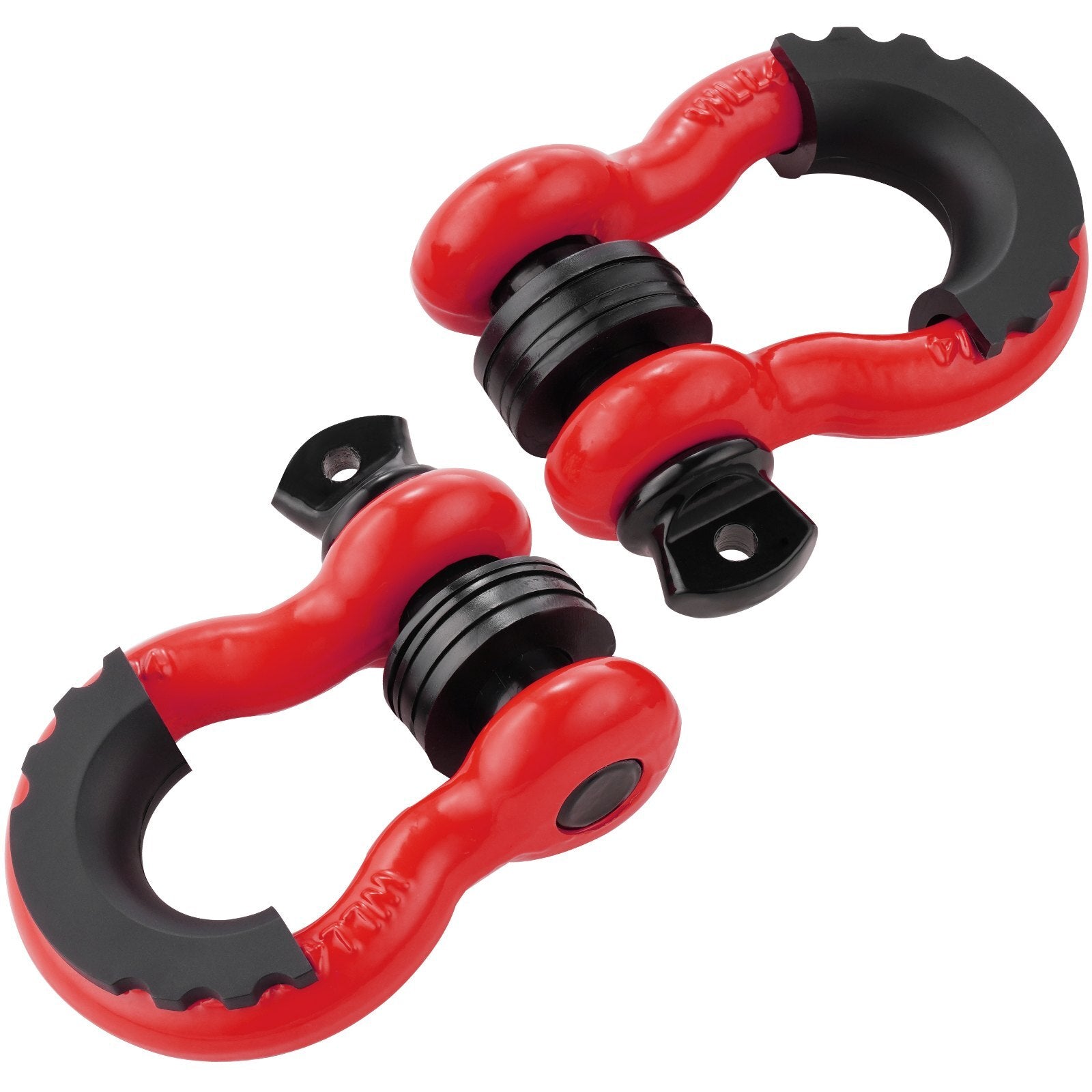 VEVOR 3/4" D-Ring Shackle, 2 Pack Alloy Steel Shackles 62832 lbs (28.5 Ton) Break Strength with 7/8" Screw Pin, Isolators & Washers, Heavy Duty Off Road Vehicle Recovery Shackle for Jeep Truck, Red - Premium Towing Winch from VEVOR - Just $37.79! Shop now at Rapidvehicles