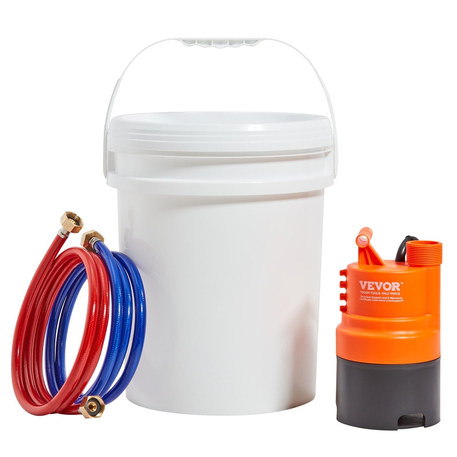 VEVOR Tankless Water Heater Flushing Kit, Includes Efficient Pump & 5 Gallon Pail & 2 Hoses & Descaling Powder, Wrench and Adapter for Quick Install Easy to Start, Water Heater Flush Kit - Premium Water Heater Accessories from VEVOR - Just $105.74! Shop now at Rapidvehicles