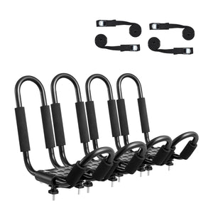 VEVOR Kayak Roof Rack 4 Pairs Soft Roof Rack Carrier for kayak SurfBoard Car SUV - Premium Roof Rack Cross Bars from VEVOR - Just $82.99! Shop now at Rapidvehicles