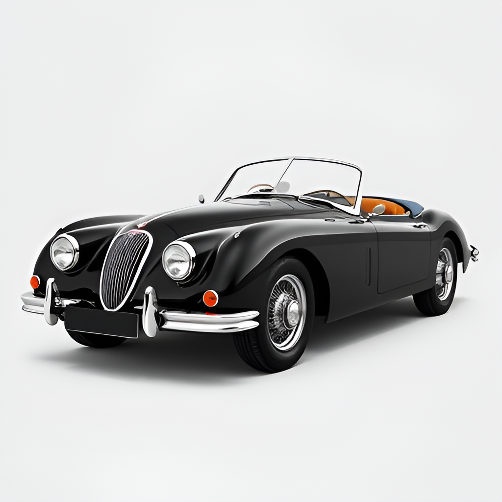 Jaguar XK 120 Roadster Black 1/87 (HO) Diecast Model Car by - Premium  from Rapidvehicles - Just $36.99! Shop now at Rapidvehicles