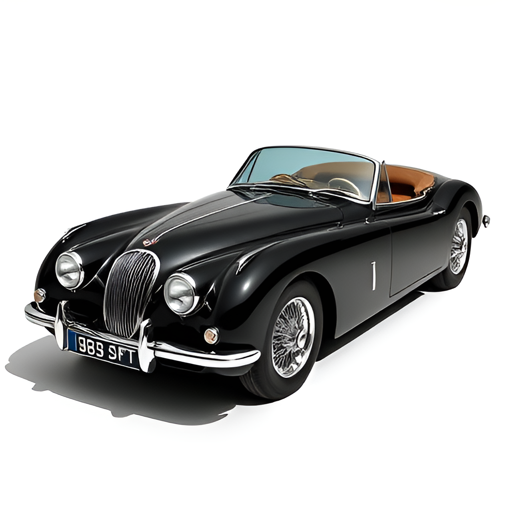 Jaguar XK 120 Roadster Black 1/87 (HO) Diecast Model Car by - Premium  from Rapidvehicles - Just $36.99! Shop now at Rapidvehicles