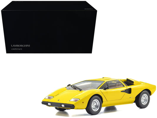 Lamborghini Countach LP 400 Yellow 1/18 Diecast Model Car by Kyosho