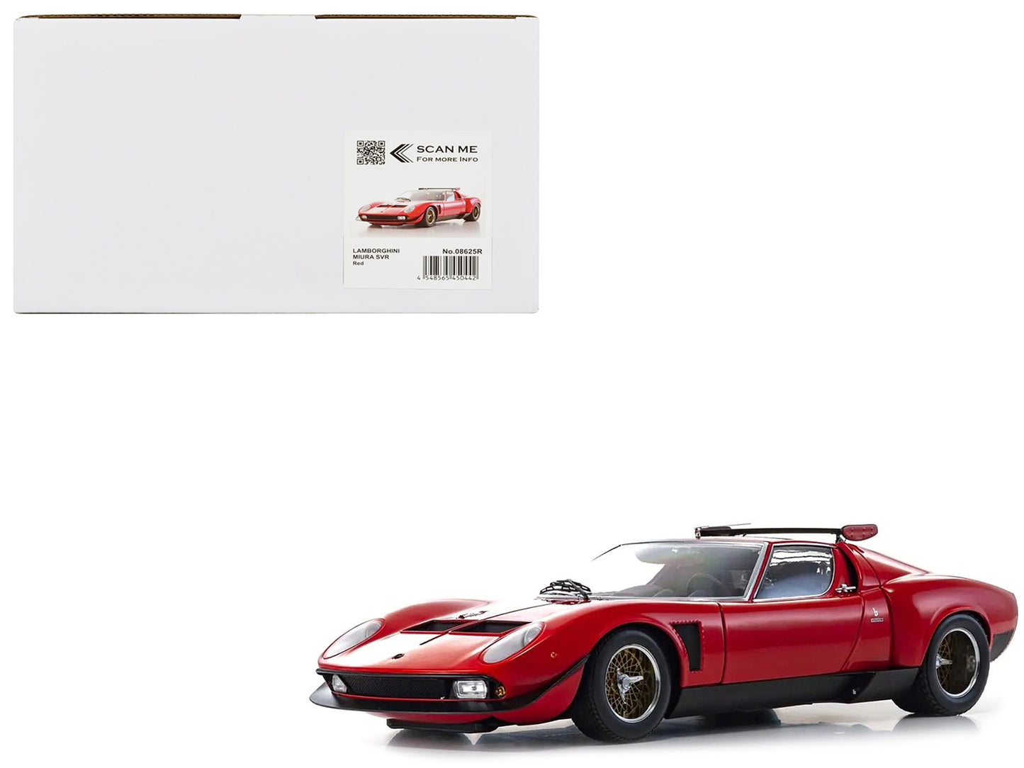 Lamborghini Miura SVR Red 1/12 Diecast Model Car by Kyosho