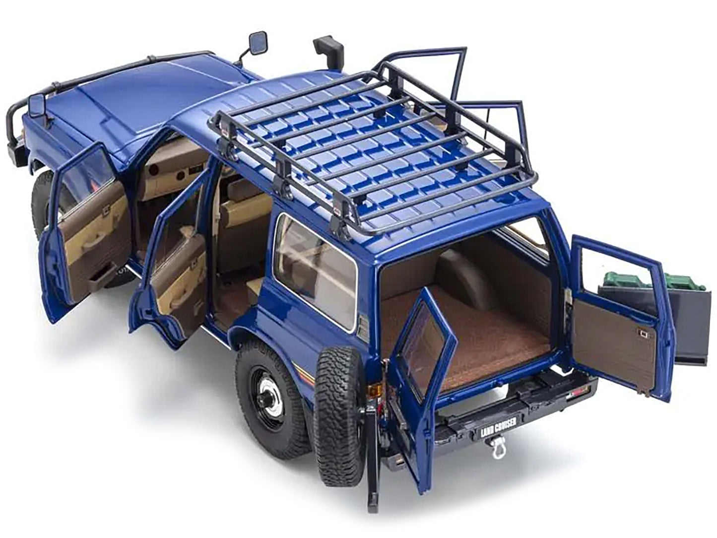 Toyota Land Cruiser 60 RHD (Right Hand Drive) Blue with Stripes - Premium Toyota Models from Kyosho - Just $317.69! Shop now at Rapidvehicles