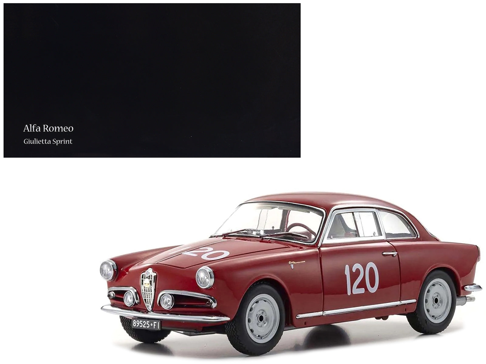 Alfa Romeo Giulietta SV #120 Giorgio Becucci - Pasquale Cazzato "Mille Miglia" (1956) 1/18 Diecast Model Car by Kyosho - Premium Alfa Romeo Models from Kyosho - Just $237.99! Shop now at Rapidvehicles