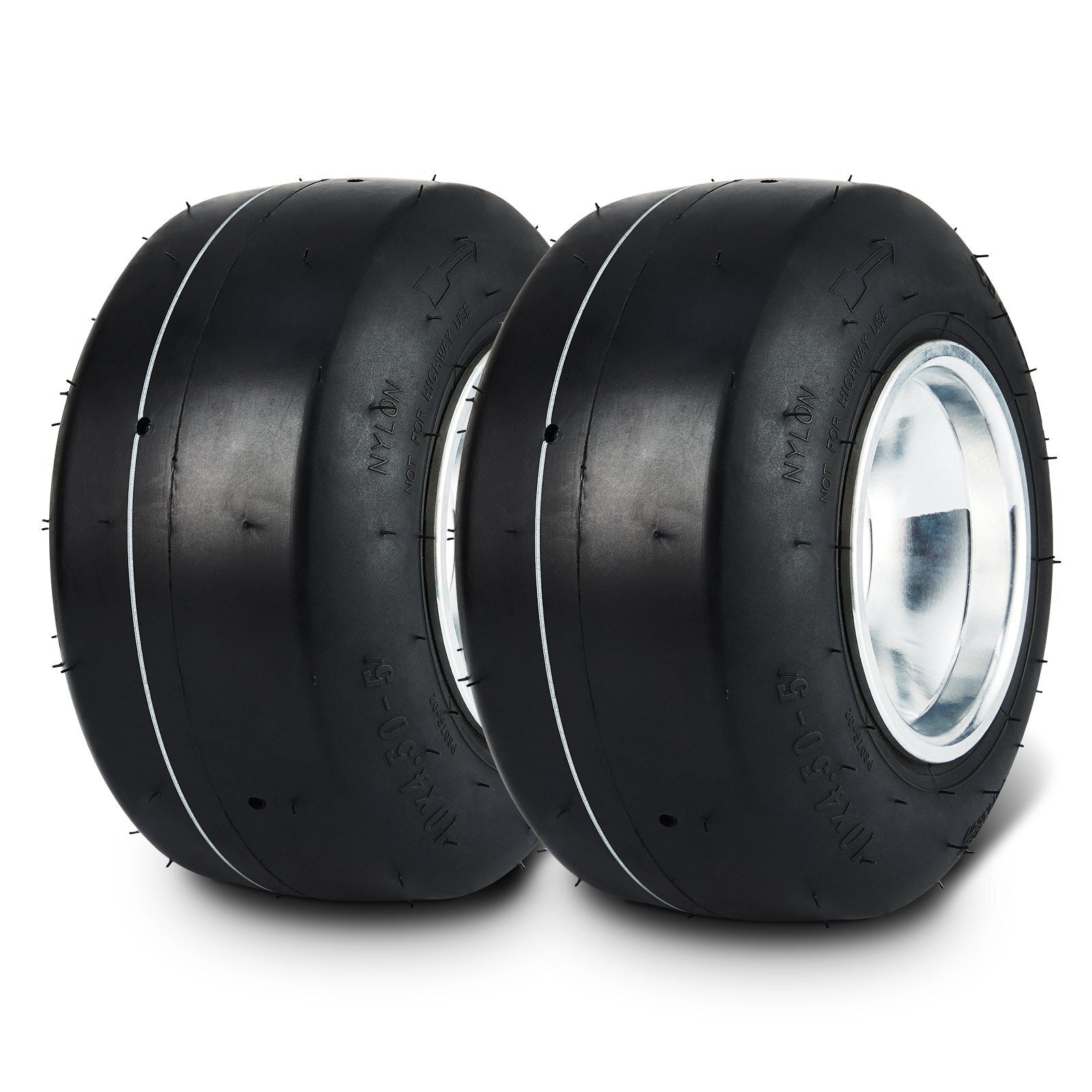 VEVOR Go Kart Tires and Rims, 10x4.5-5" Go Kart Wheels, 2-Pack Front Wheels, Aluminum Alloy Rims and Rubber Tires, Hub-Rim Fit Bolt Pattern 1.57 inch with 3 Bolt Holes, Replacement Pneumatic Tire - Premium Go Kart Wheels from VEVOR - Just $111.99! Shop now at Rapidvehicles