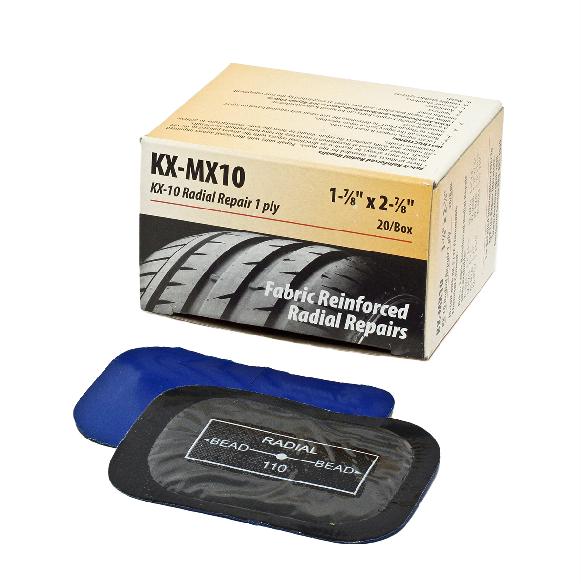 COI MX Radial Repair Patch 1-7/8" x 2-7/8" (48mm x 73mm) 20 Count - Premium Tire Repair Products from KEX Tire Repair - Just $46.99! Shop now at Rapidvehicles