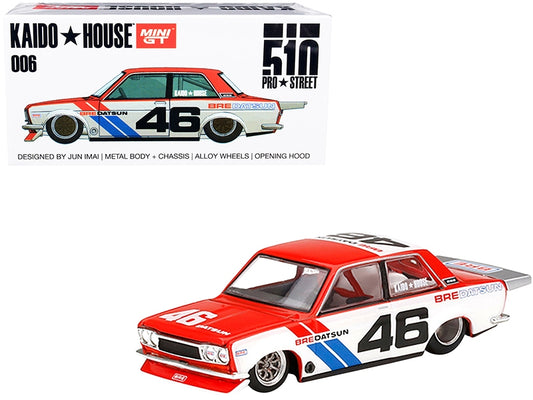 Datsun 510 Pro Street Version 2 #46 "BRE" Red and White (Designed - Premium Datsun Models from Mini GT - Just $45.99! Shop now at Rapidvehicles