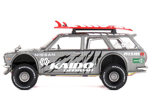 Datsun Kaido 510 Wagon 4x4 RHD (Right Hand Drive) "Kaido Offroad V1" Gray Metallic with Red Interior and Surfboards on Roof (Designed by Jun Imai) "Kaido House" Special 1/64 Diecast Model Car by Mini GT - Premium Datsun Models from Mini GT - Just $42.83! Shop now at Rapidvehicles