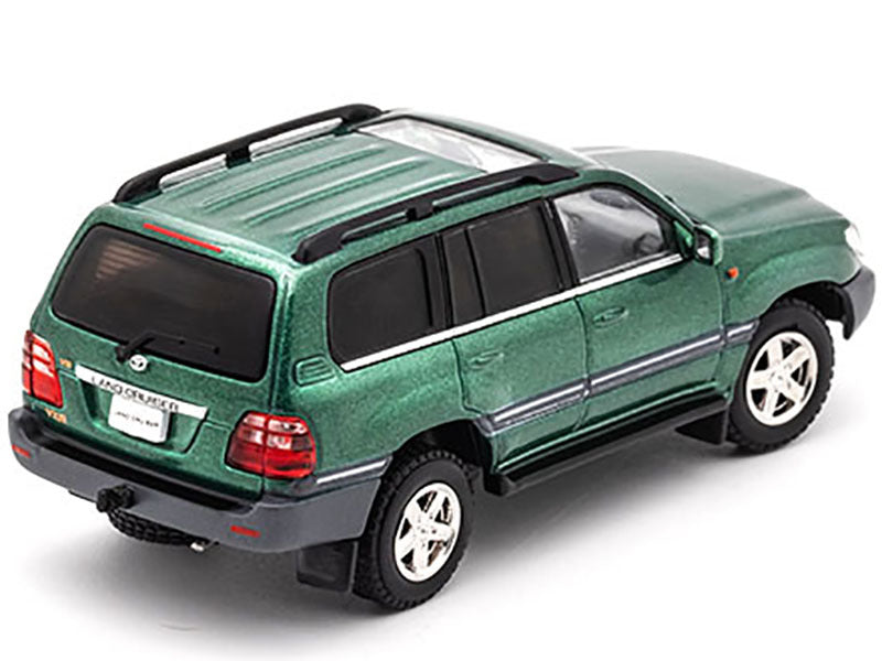 Toyota Land Cruiser 100 Green Metallic with Roof Rack 1/64 Diecast Model Car by GCD - Premium Toyota Models from GCD - Just $41.36! Shop now at Rapidvehicles