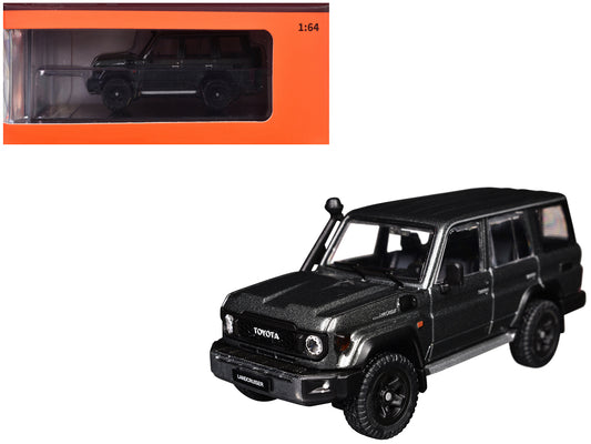 Toyota Land Cruiser (J76) Gray Metallic 1/64 Diecast Model Car by GCD