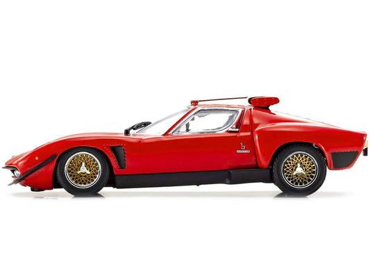 Lamborghini Miura SVR Red with Black Accents and Gold Wheels 1/43 - Premium Lamborghini Models from Kyosho - Just $89.99! Shop now at Rapidvehicles