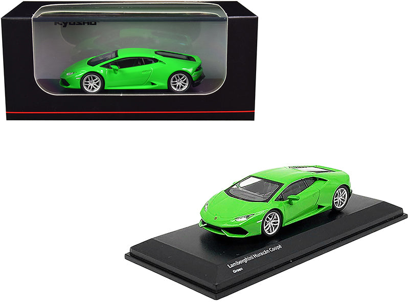 Lamborghini Huracan Coupe Bright Green 1/64 Diecast Model Car by Kyosho free shipping USA