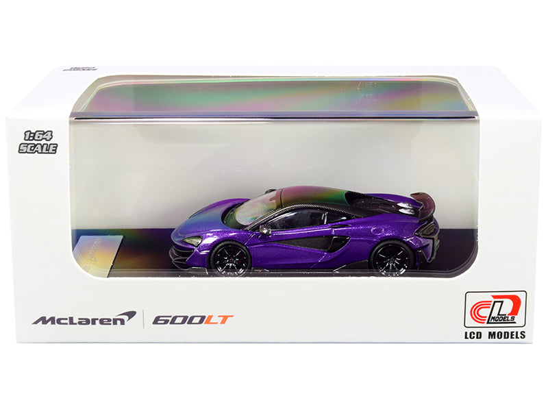 McLaren 600LT Purple Metallic with Carbon Top and Carbon Accents 1/64 Diecast Model Car by LCD Models - Premium  from LCD Models - Just $41.99! Shop now at Rapidvehicles