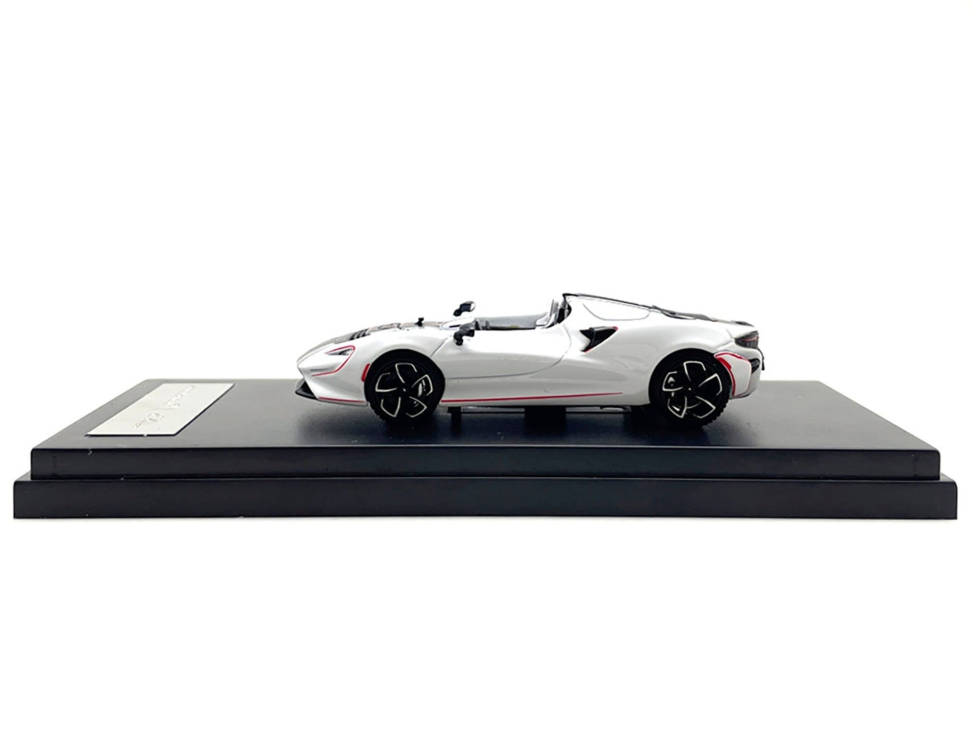 McLaren Elva Convertible White with Carbon and Red Stripes 1/64 - Premium McLaren Models from LCD Models - Just $65.99! Shop now at Rapidvehicles