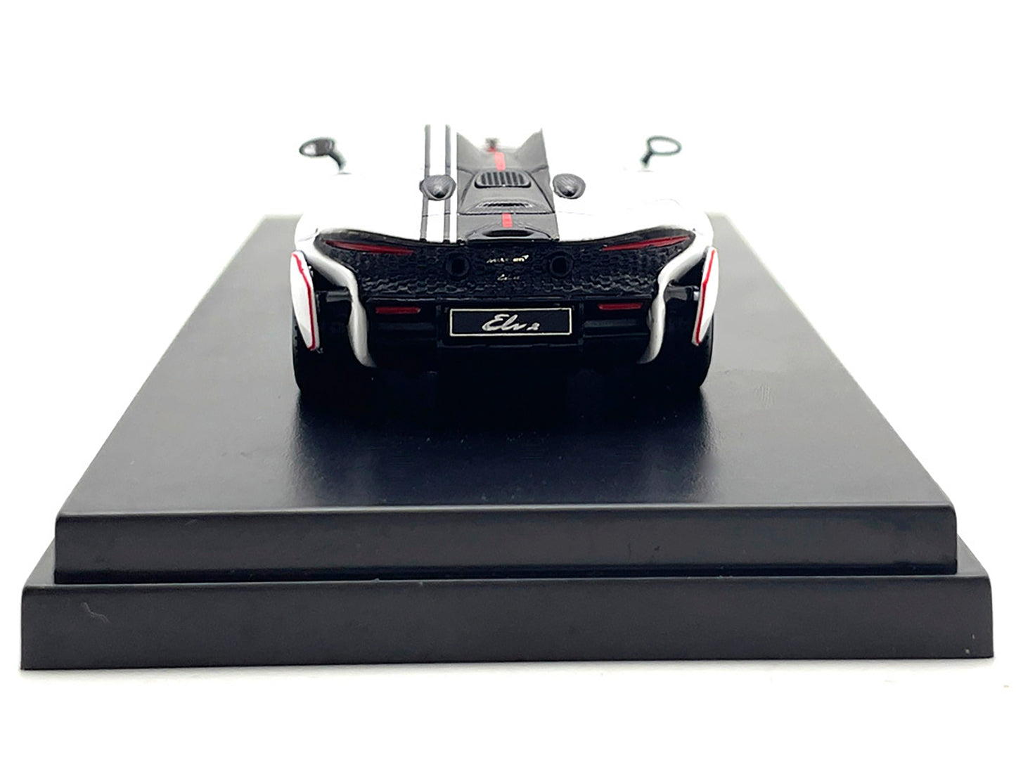 McLaren Elva Convertible White with Carbon and Red Stripes 1/64 - Premium McLaren Models from LCD Models - Just $79.99! Shop now at Rapidvehicles