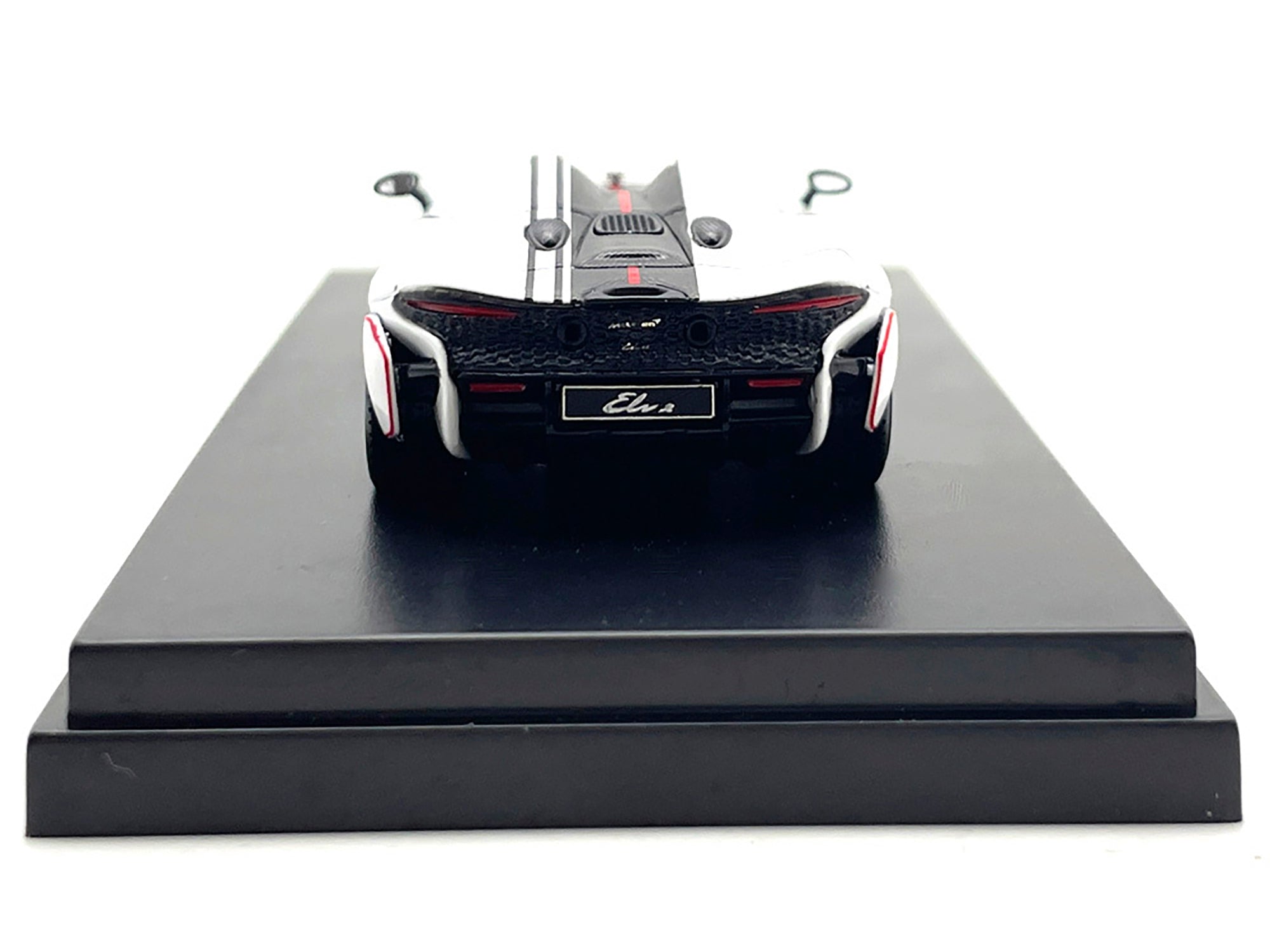 McLaren Elva Convertible White with Carbon and Red Stripes 1/64 - Premium McLaren Models from LCD Models - Just $65.99! Shop now at Rapidvehicles