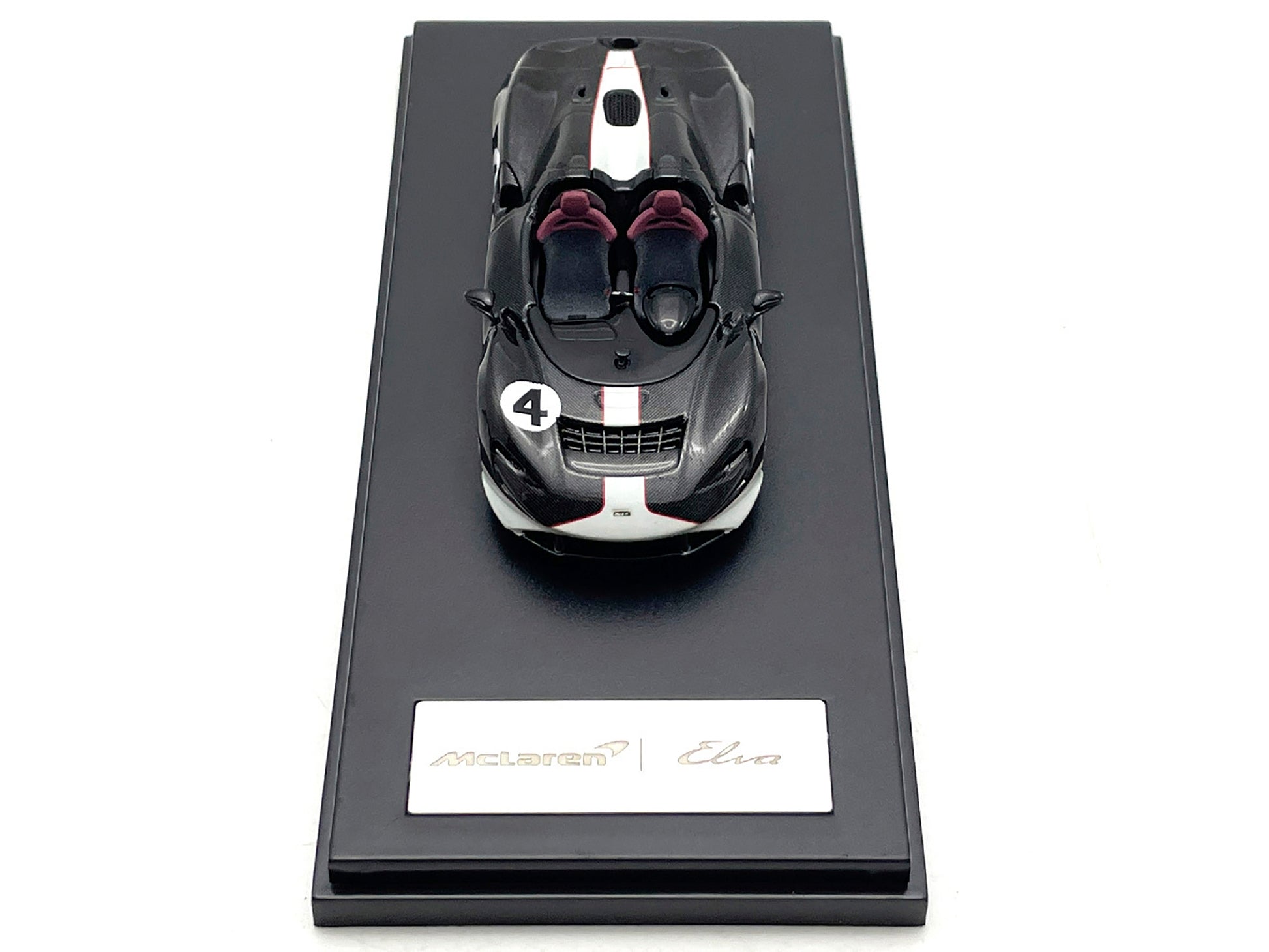 McLaren Elva Convertible #4 Carbon Black with White and Red - Premium McLaren Models from LCD Models - Just $71.99! Shop now at Rapidvehicles