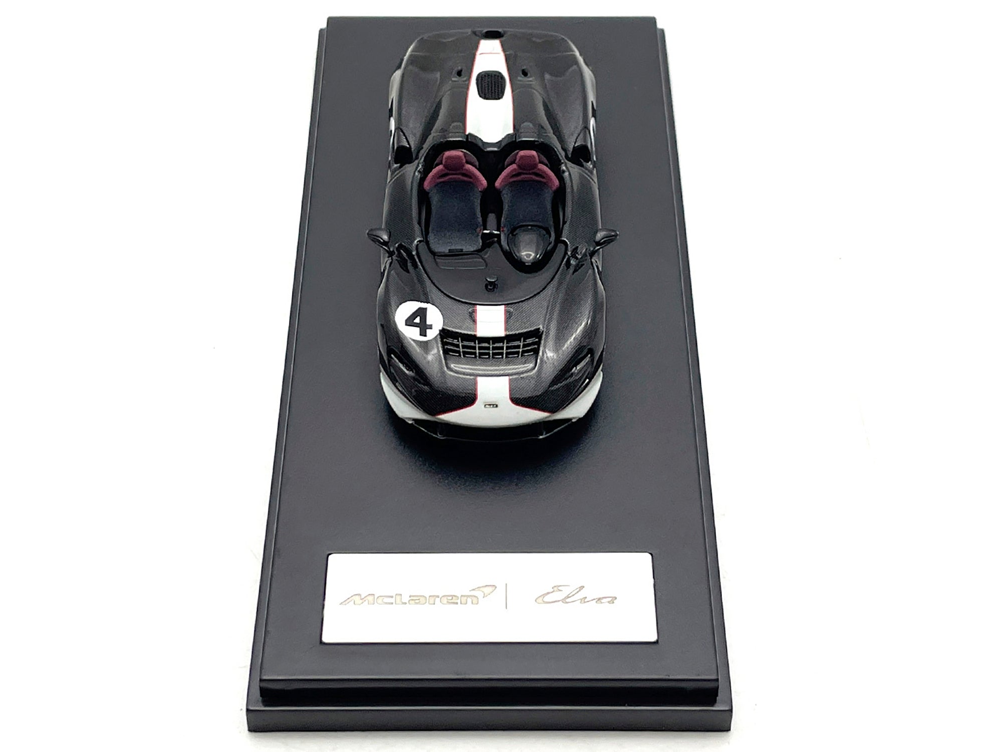 McLaren Elva Convertible #4 Carbon Black with White and Red - Premium McLaren Models from LCD Models - Just $65.99! Shop now at Rapidvehicles