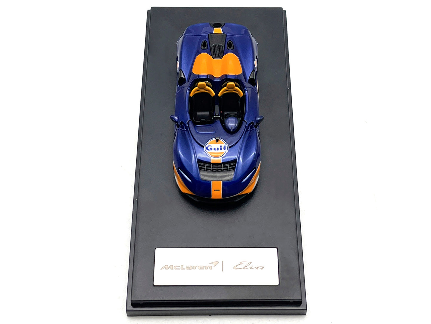 McLaren Elva Convertible Dark Blue Metallic with Orange Accents - Premium McLaren Models from LCD Models - Just $71.99! Shop now at Rapidvehicles