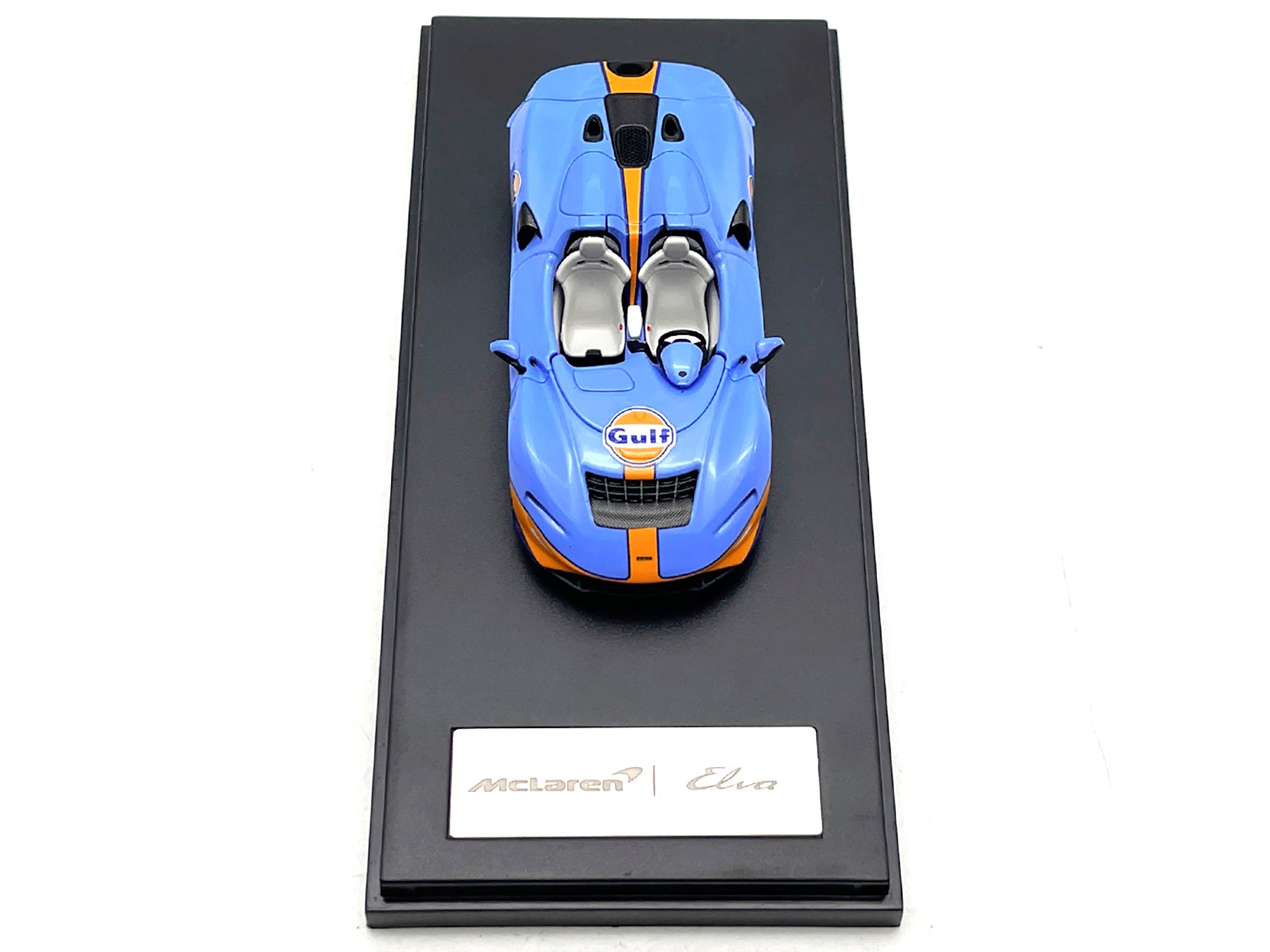 McLaren Elva Convertible Light Blue with Orange Accents "Gulf - Premium McLaren Models from LCD Models - Just $65.06! Shop now at Rapidvehicles