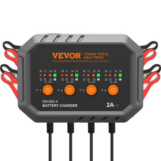 VEVOR Smart Battery Charger, 8-Amp, LiFePO4 Lead-Acid (AGM / Gel / SLA) Car Battery Charger, Fully-Automatic Charger Maintainer Desulfator for Boat Motorcycle Lawn Mower Golf Cart Marine Deep Cycle - Premium Battery Charger from VEVOR - Just $64.91! Shop now at Rapidvehicles