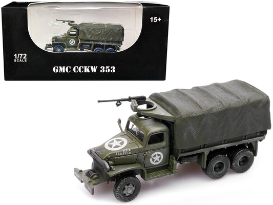 GMC CCKW 353 Truck With Mounted Gun Olive Drab "4734511-S" US Army World War II 1/72 Diecast Model by Legion free shipping USA