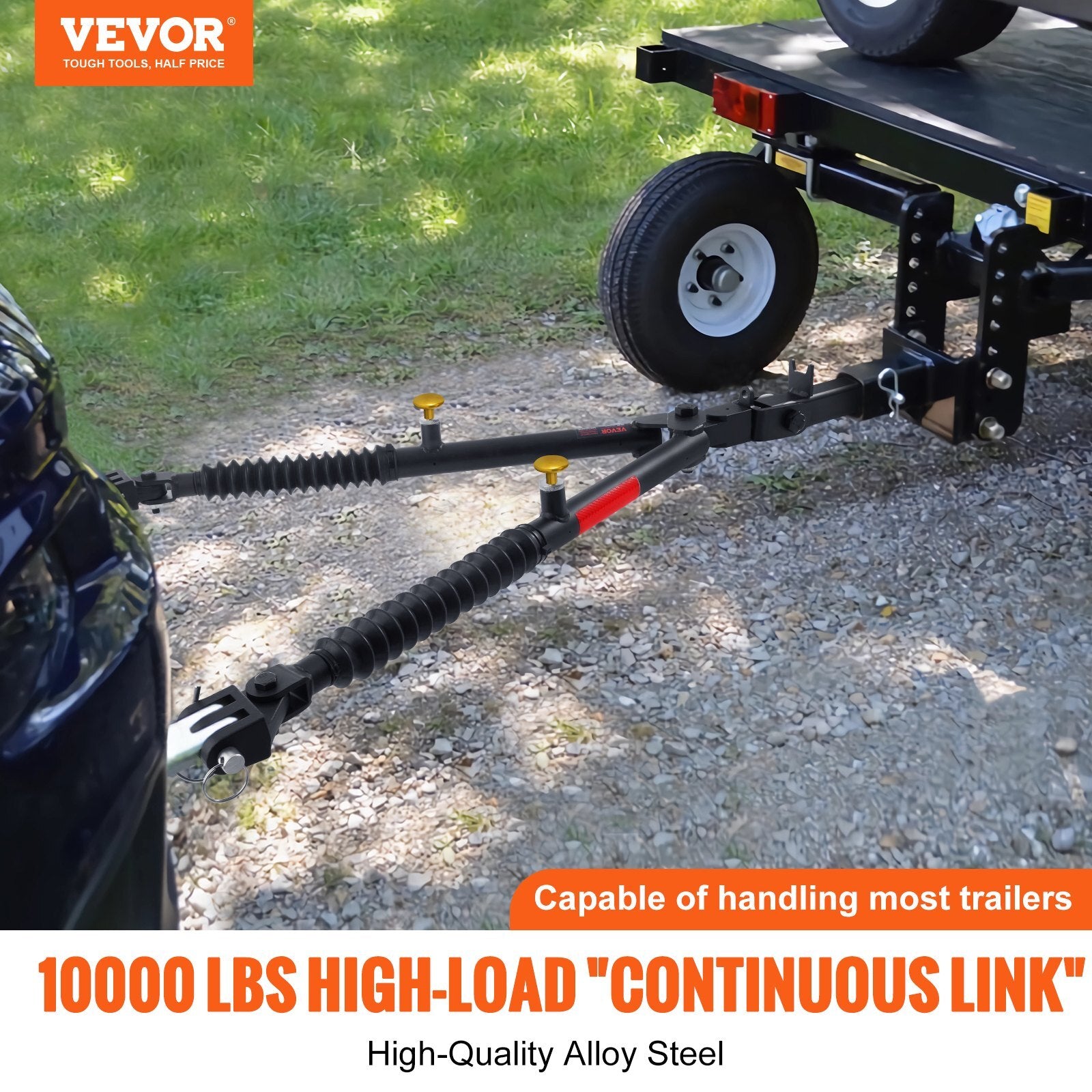 VEVOR Tow Bar Bumper Mount Tow Bar 10000 lbs Fits 2-inch Connector with Ropes - Premium Tow Bar from VEVOR - Just $415.99! Shop now at Rapidvehicles