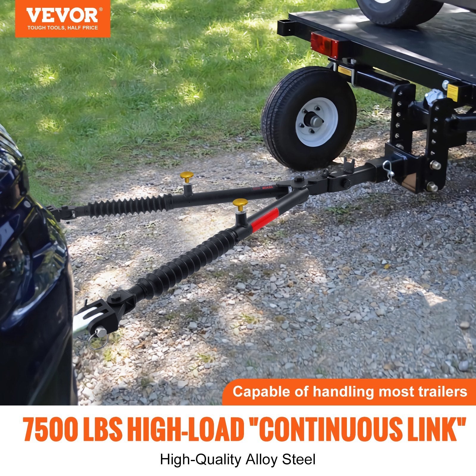 VEVOR Tow Bar Bumper Mount Tow Bar 7500 lbs Fits 2-inch Connector with Ropes - Premium Tow Bar from VEVOR - Just $363.99! Shop now at Rapidvehicles