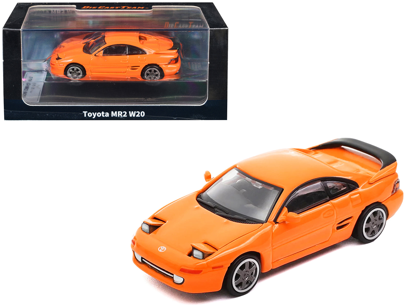 Toyota MR2 W20 RHD (Right Hand Drive) Orange 1/64 Diecast Model Car by Die Cast Team free shipping USA