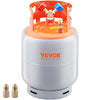 VEVOR Refrigerant Recovery Reclaim 30lb Cylinder Tank 400 PSI Liquid Rated Y Valve - Premium Recovery Cylinder from VEVOR - Just $92.39! Shop now at Rapidvehicles