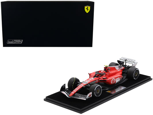 Ferrari SF-23 #55 Carlos Sainz Formula One F1 "Las Vegas GP" (2023) with Acrylic Display Case 1/18 Model Car by LookSmart