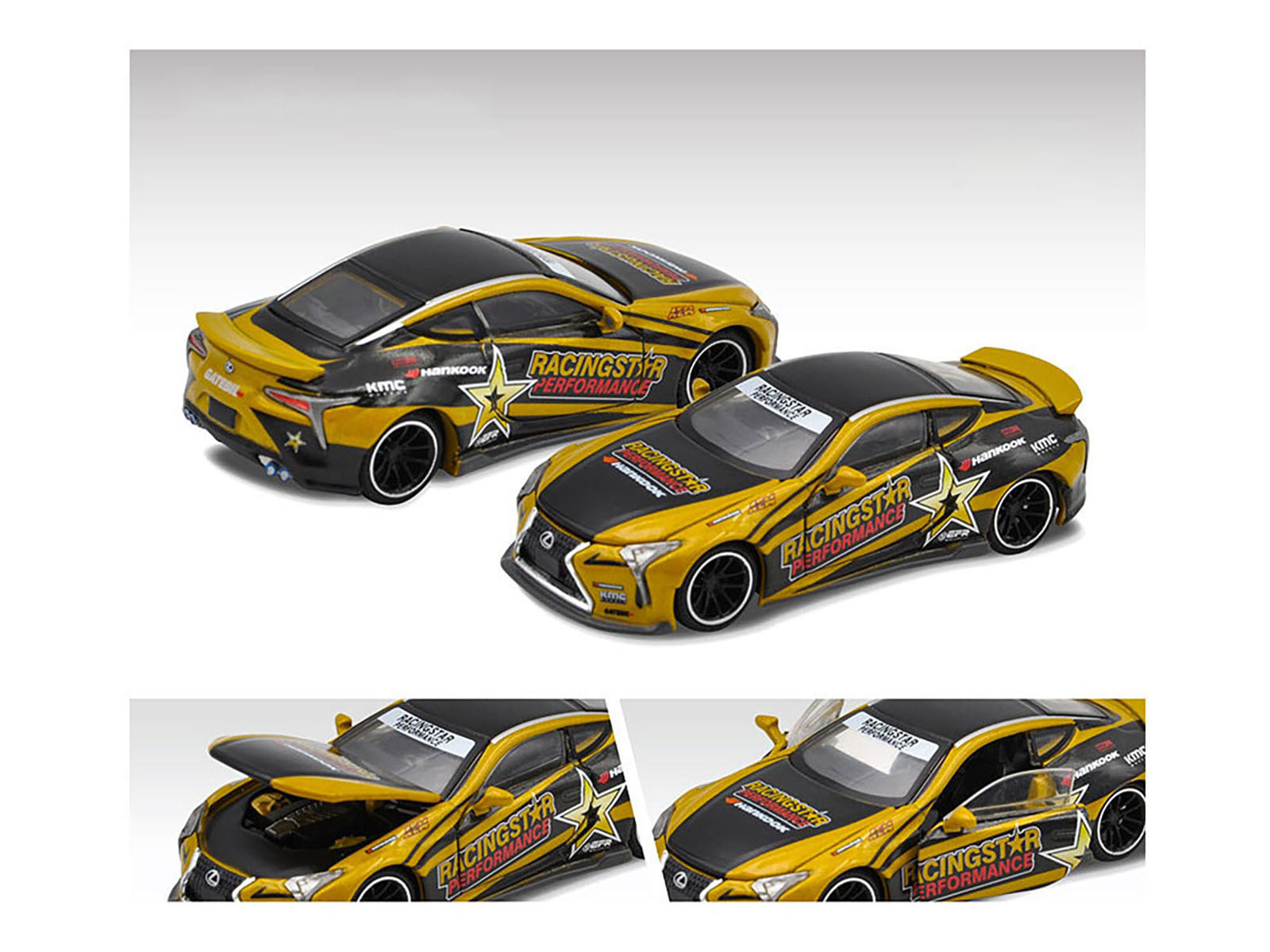 Lexus LC500 RHD (Right Hand Drive) Black and Gold "Racingstar - Premium Lexus Models from Era Car - Just $35.09! Shop now at Rapidvehicles