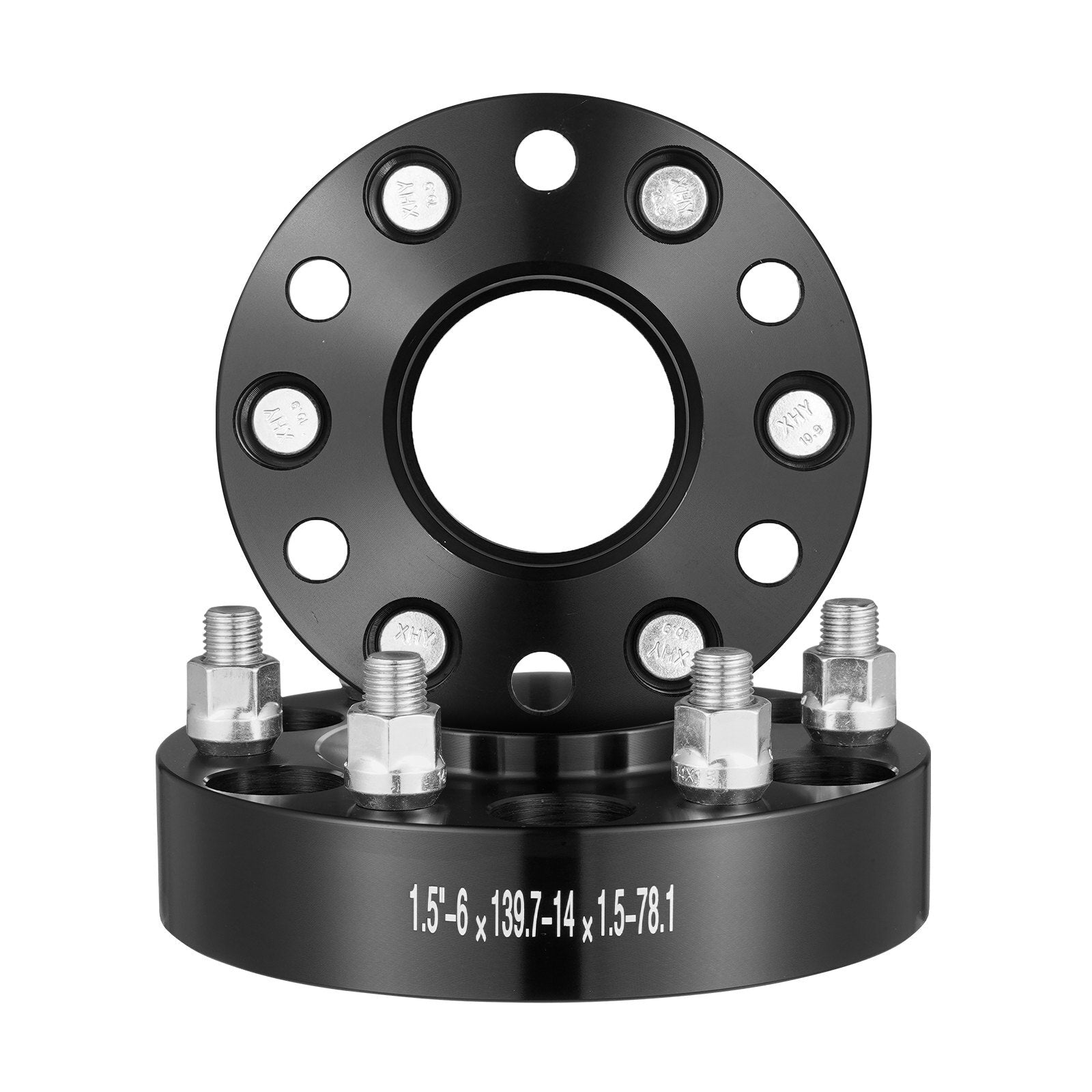 VEVOR 1.5" 6"x5" Wheel Spacers Wheel Adapters 6 Lug Forged Spacer 4 PCS Black - Premium Wheel Accessories & Parts from VEVOR - Just $126.99! Shop now at Rapidvehicles