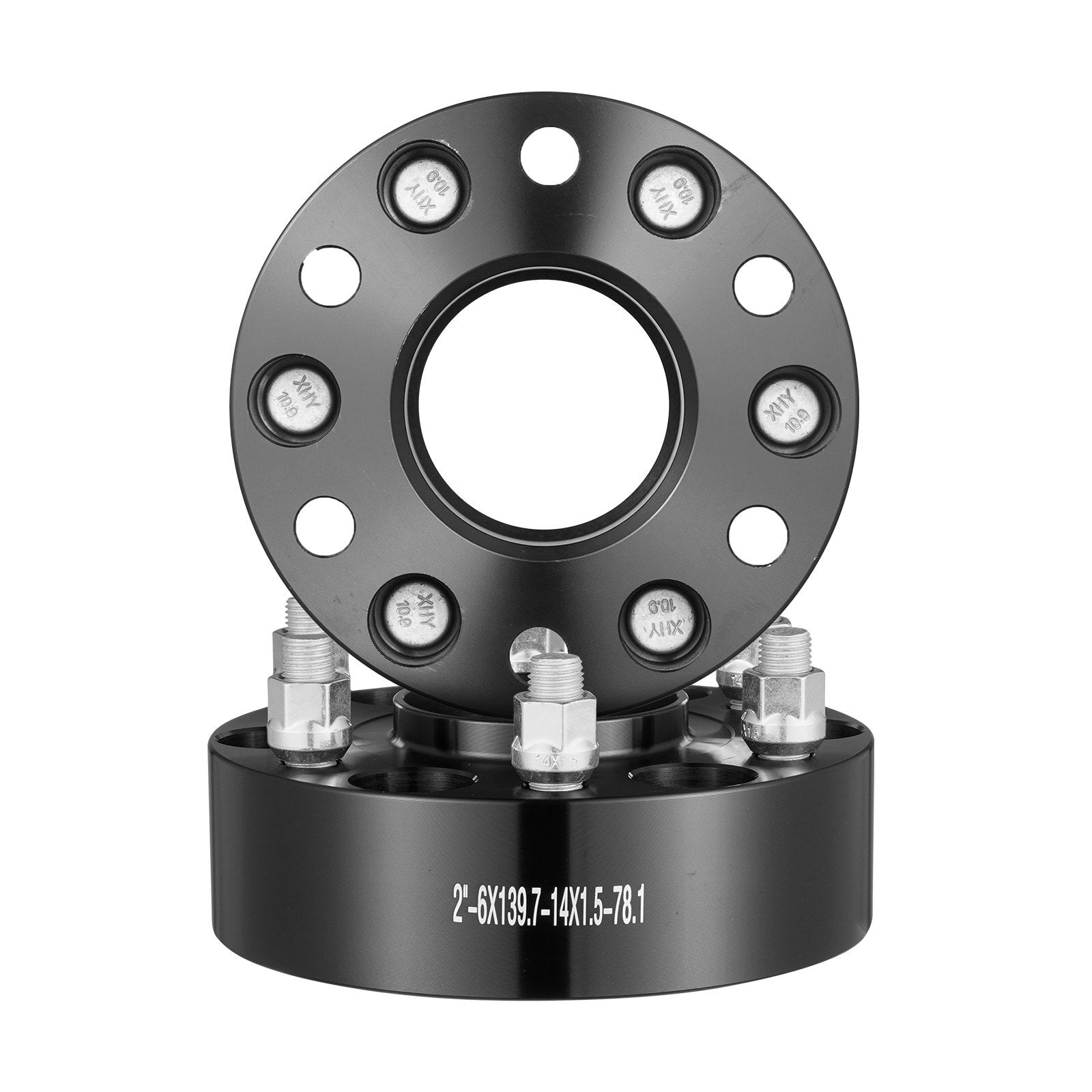 VEVOR 2" 6"x5.5" Wheel Spacers Wheel Adapters 6 Lug Forged Spacer 4 PCS Black - Premium Wheel Accessories & Parts from VEVOR - Just $128.69! Shop now at Rapidvehicles