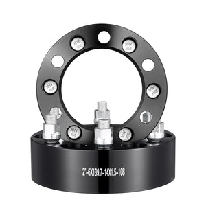 VEVOR 2" 6"x5.5" Wheel Spacers Wheel Adapters 6 Lug Forged Spacer 4 PCS Black - Premium Wheel Accessories & Parts from VEVOR - Just $125.99! Shop now at Rapidvehicles