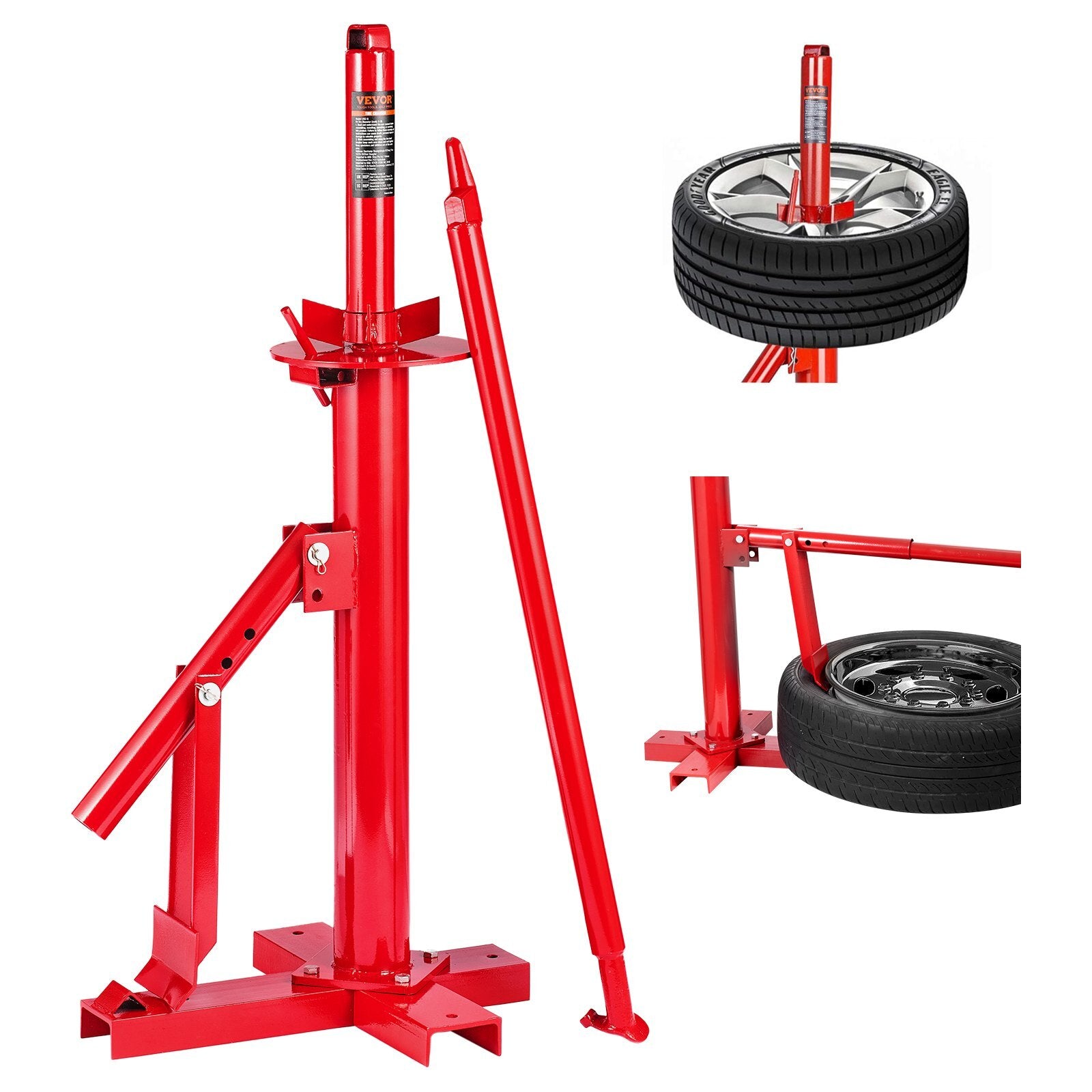 VEVOR Manual Tire Changer, Portable Hand Bead Breaker Mounting Tool for 203 - 406 mm Tires, Compatible with Car Truck Trailer, Tire Mounting Machine for Home Garage Small Auto Shop - Premium Tire Changing Machines from VEVOR - Just $110.99! Shop now at Rapidvehicles