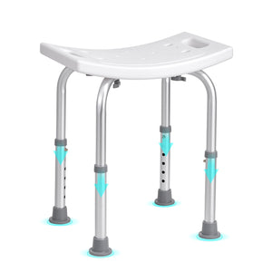 VEVOR Shower Chair, Adjustable Height Shower Stool with Built-in Handles, Shower Seat for Inside Shower or Tub, Non-Slip Bench Bathtub Stool Seat for Elderly Disabled Handicap, 158.8 kg Capacity - Premium Bath & Shower Safety Seating from VEVOR - Just $47.59! Shop now at Rapidvehicles