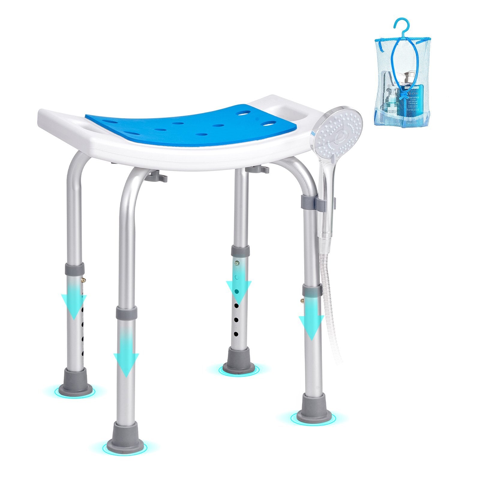 VEVOR Shower Chair, Adjustable Height Shower Stool, Shower Seat for Inside Shower or Tub, Non-Slip Bench Bathtub Stool Seat for Elderly Disabled Handicap, 350 LBS Capacity - Premium Bath & Shower Safety Seating from VEVOR - Just $46.19! Shop now at Rapidvehicles