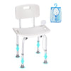 VEVOR Shower Chair, Shower Seat with Back, Adjustable Height Shower Stool, Shower Chair for Inside Shower Bathtub, Non-slip Bathroom Bench Bath Chair for Elderly Disabled Handicap, 350 lbs Capacity - Premium Bath & Shower Safety Seating from VEVOR - Just $50.39! Shop now at Rapidvehicles