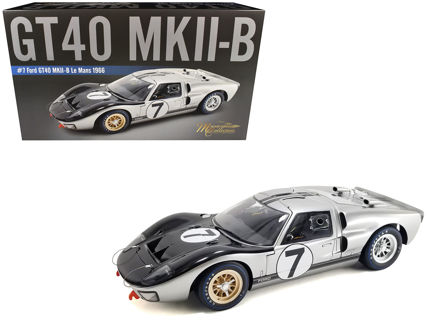 Ford GT40 MKII-B #7 Graham Hill - Brian Muir "Alan Mann Racing" "24 Hours of Le Mans" (1966) "Masterpiece Collection" 1/12 Diecast Model Car by ACME