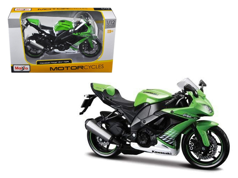 2010 Kawasaki Ninja ZX-10R Green 1/12 Diecast Motorcycle Model by Maisto - Premium Kawasaki Motorcycles from Maisto - Just $43.99! Shop now at Rapidvehicles