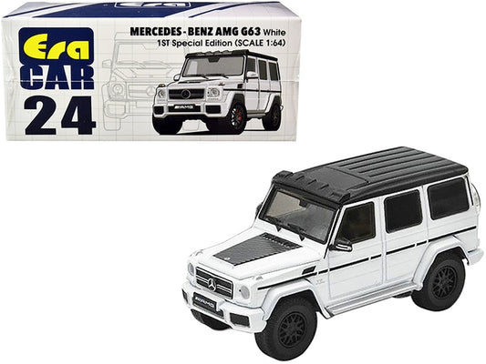 Mercedes Benz AMG G63 White with Black Top 1st Special Edition - Premium Mercedes Models from Era Car - Just $28.79! Shop now at Rapidvehicles