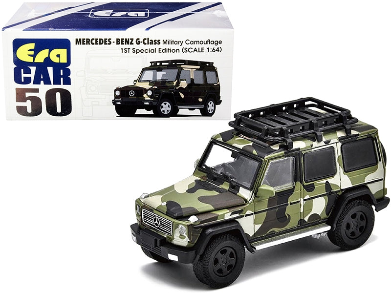 Mercedes Benz G-Class with Roof Rack Military Camouflage 1ST - Premium Mercedes Models from Era Car - Just $32.39! Shop now at Rapidvehicles