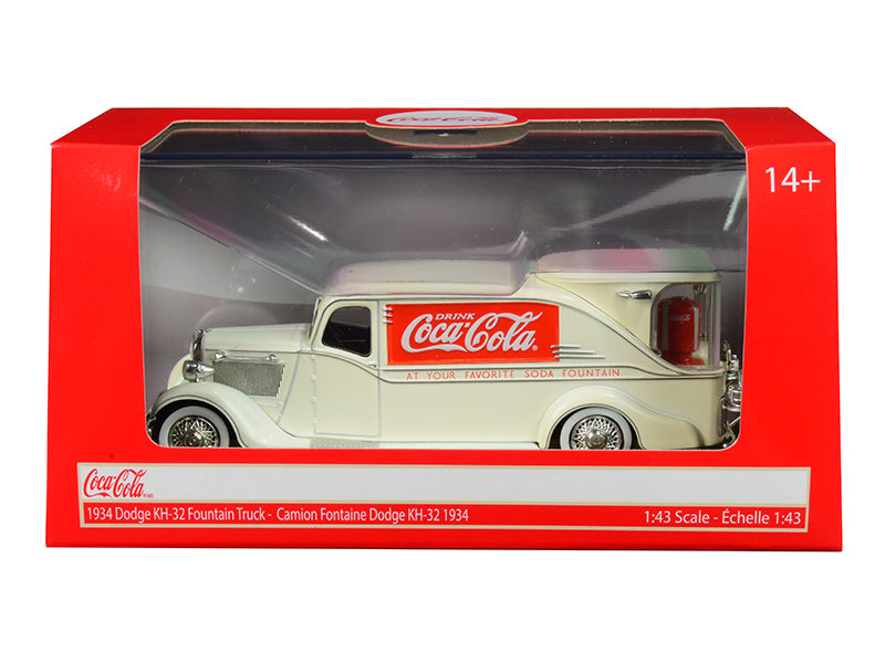 1934 Dodge KH-32 Streamline Fountain Truck "Coca-Cola" Cream 1/43 Diecast Model Car by Motorcity Classics free shipping USA