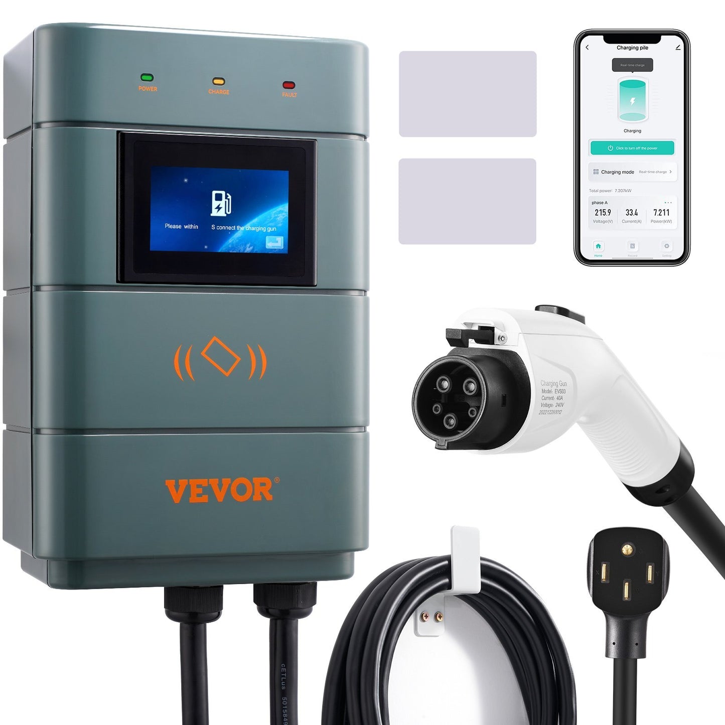 VEVOR Level 2 Electric Vehicle Charging Station, 0-48A - Premium Portable EV Charger from VEVOR - Just $672.56! Shop now at Rapidvehicles