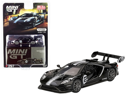 Ford GT Mk II #2 Shadow Black with Silver Stripes Limited Edition - Premium Ford Models from Mini GT - Just $35.99! Shop now at Rapidvehicles