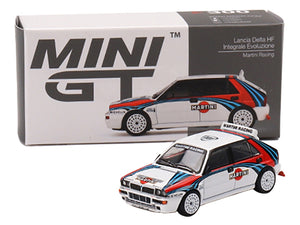 Lancia Delta HF Integrale Evoluzione White with Graphics "Martini Racing" 1/64 Diecast Model Car by Mini GT - Premium Rally Models from Mini GT - Just $32.99! Shop now at Rapidvehicles