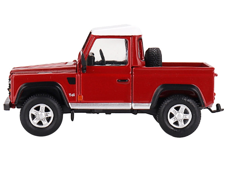 Land Rover Defender 90 Pickup Truck Masai Red Limited Edition to 1800 pieces Worldwide 1/64 Diecast Model Car by Mini GT - Premium Range/Land Rover from Mini GT - Just $29.99! Shop now at Rapidvehicles